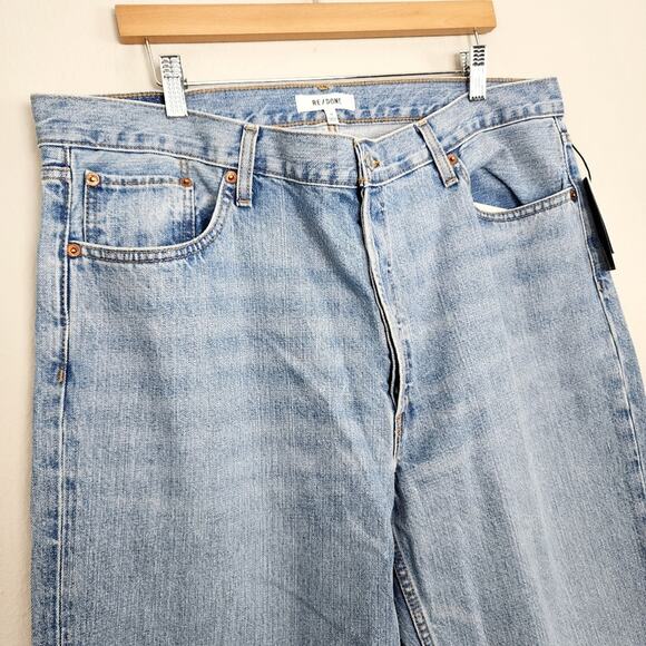 NEW Re/ Done Loose Straight Leg Jean in Wasted Indigo 32 - Picture 11 of 14